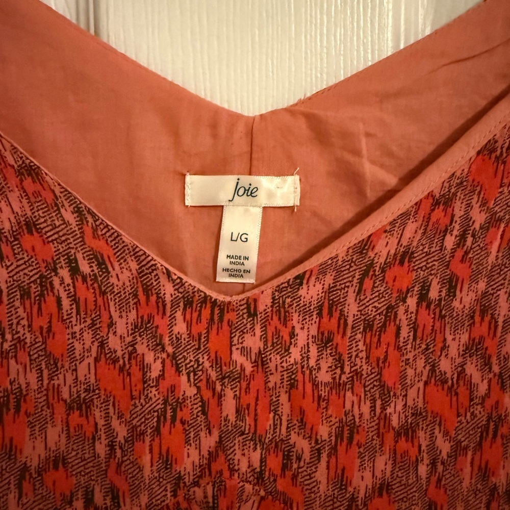 Joie Red Boho Cottagecore Flowy Maxi Dress Anthropologie Large - Picture 5 of 5